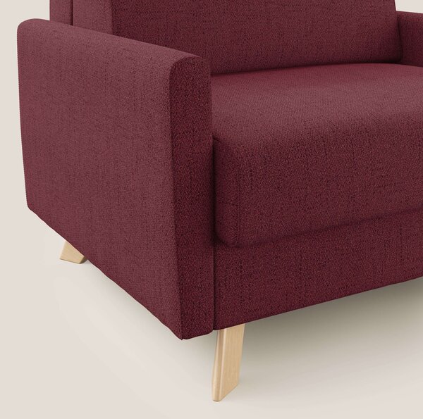 Edgar poltrona letto in tessuto felis impermeabile T03 rosso