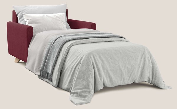 Edgar poltrona letto in tessuto felis impermeabile T03 rosso