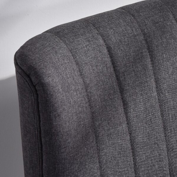 DecHome Divano 2 Posti Contemporaneo Luxury in Tessuto Effetto Lino Dimensioni 117x56.5x77 cm colore Grigio Scuro