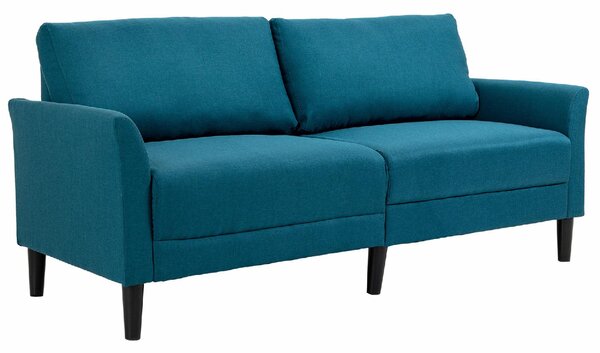 DecHome Divano 3 Posti Moderno in Tessuto Dimensioni 191x79x87 cm colore Blu Pavone