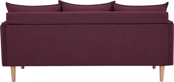 DecHome Divano 3 Posti Scandinavo in Tessuto Dimensioni 188x82x84 cm colore Viola - Ibiza