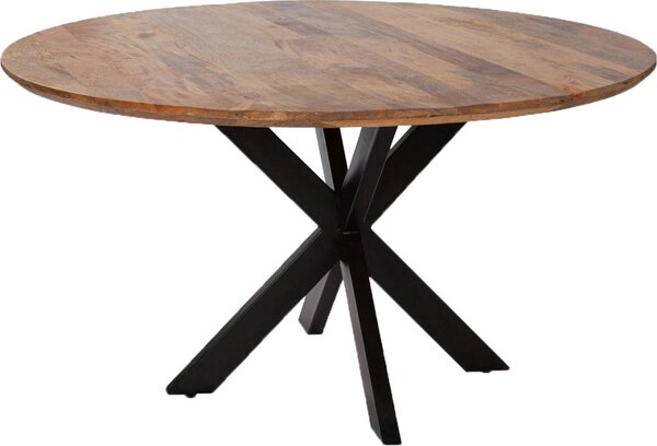 Tavolo Avola Mango Struttura a croce rotonda 110 cm