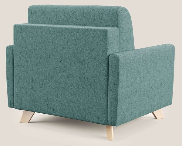 Edgar poltrona letto in tessuto felis impermeabile T03 verde acqua