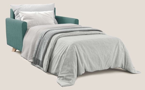 Edgar poltrona letto in tessuto felis impermeabile T03 verde acqua