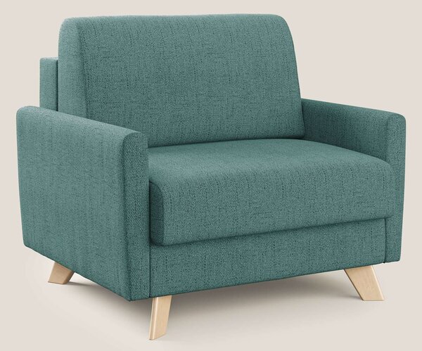 Edgar poltrona letto in tessuto felis impermeabile T03 verde acqua