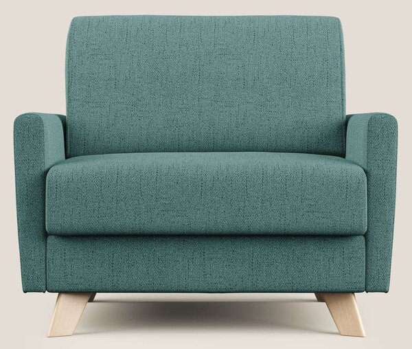 Edgar poltrona letto in tessuto felis impermeabile T03 verde acqua