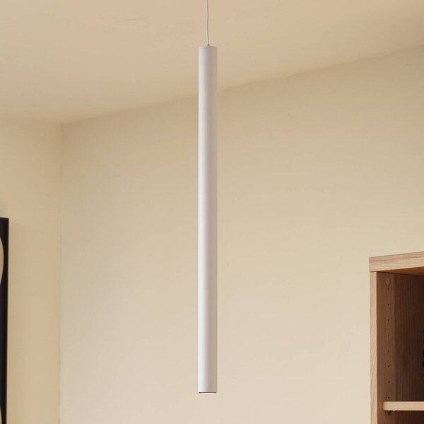 Lindby Lampada a sospensione LED Lumaro, bianca, 55 cm, 48V, dimmerabile