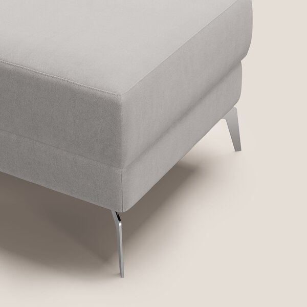 Star Pouf con piedini alti in microfibra impermeabile T11 grigio chiar