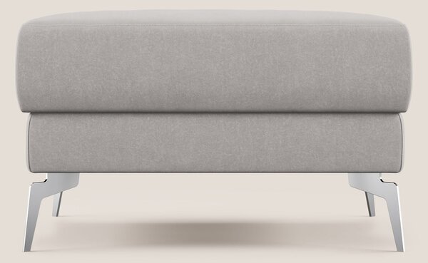 Star Pouf con piedini alti in microfibra impermeabile T11 grigio chiar