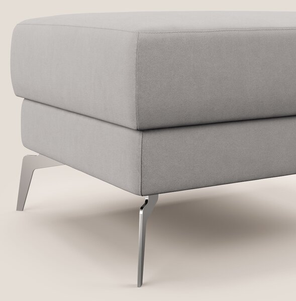 Star Pouf con piedini alti in microfibra impermeabile T11 grigio chiar