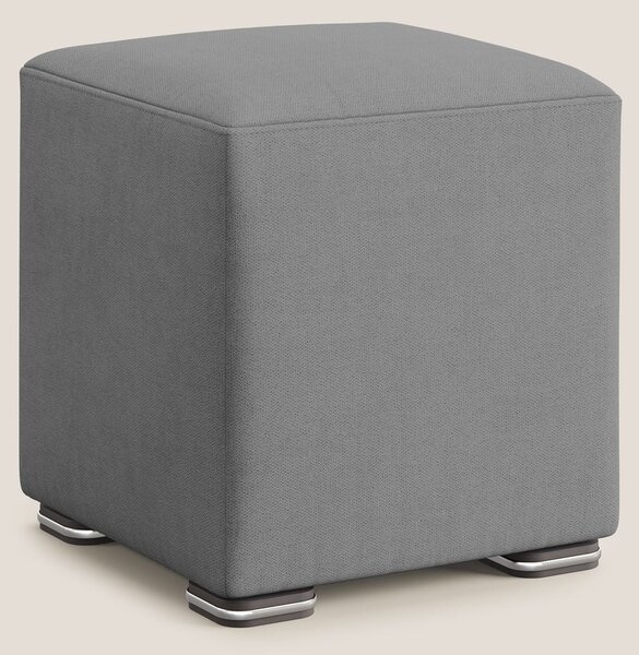 Cube pouf in tessuto morbido impermeabile T02 grigio