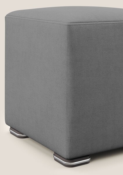 Cube pouf in tessuto morbido impermeabile T02 grigio