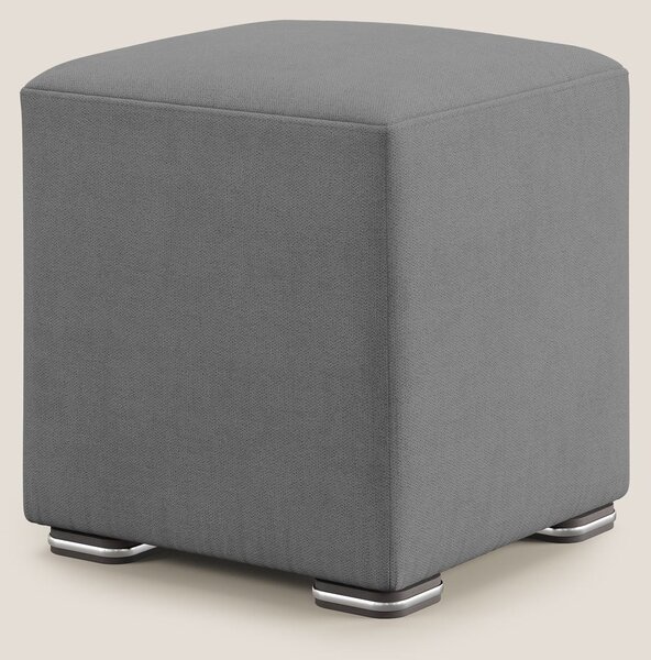 Cube pouf in tessuto morbido impermeabile T02 grigio