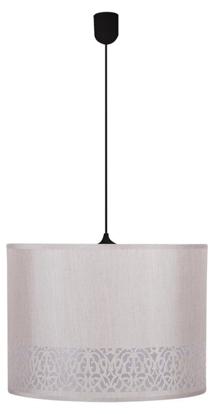 Lampadario moderno a sospensione ARABESCA - 1xE27, 60W, nero / crema