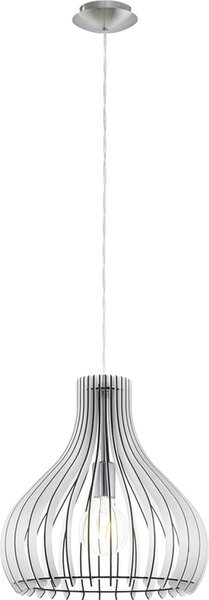 Eglo 96257 Lampada a sospensione Tindori Ø 38cm nichel opaco bianco