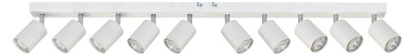 Plafoniera GU10 con cerniera - bianco a 10 vie