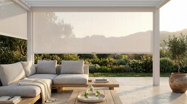 VivaGarden Laterale per Pergola Bioclimatica 3 m in Textilene Colore Antracite o Bianco