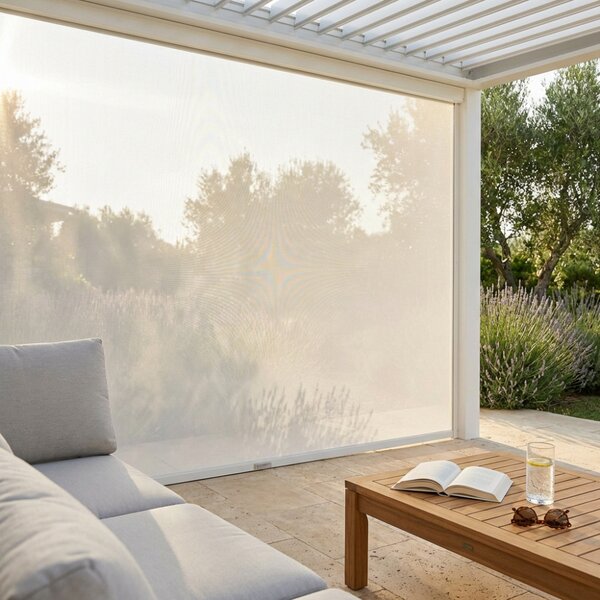VivaGarden Laterale per Pergola Bioclimatica 3 m in Textilene Colore Antracite o Bianco