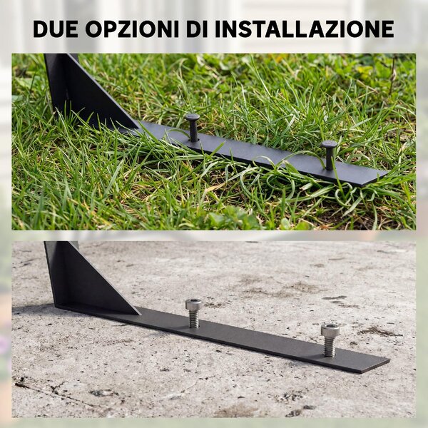 VivaGarden Pensilina da Esterno in Policarbonato Tettoia per Esterno 100x81 cm colore Bianco