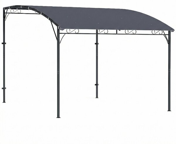 VivaGarden Pergola da Esterno in Metallo/Poliestere Dimensioni 3.8x2.8m colore Grigio