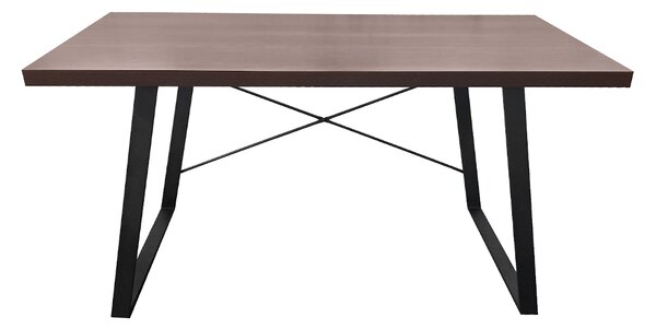 SVITA Industrial: scrivania effetto noce con gambe in metallo nero; scrivania per computer, scrivania da ufficio, tavolo da lavoro, tavolo per PC