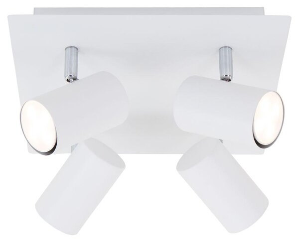 Lampada da soffitto Faretto orientabile escl. 4xGU10 40W bianco metallo Briloner