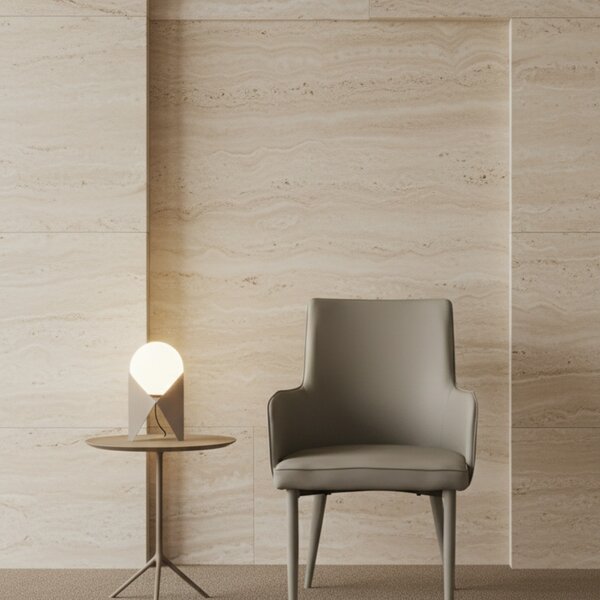 DecHome Poltrona Moderna in Ecopelle Dimensioni 45x49,5x87,5 colore Tortora - Camille