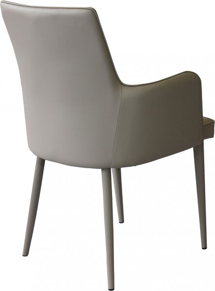 DecHome Poltrona Moderna in Ecopelle Dimensioni 45x49,5x87,5 colore Tortora - Camille