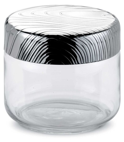 Alessi Barattolo ermetico in vetro con coperchio in acciaio S Veneer Vetro Trasparente Casseruola
