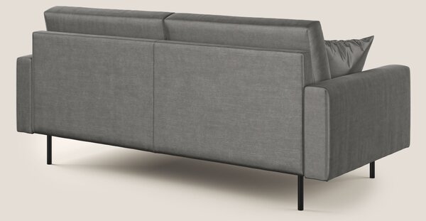 Arthur divano moderno in velluto morbido impermeabile T01 grigio