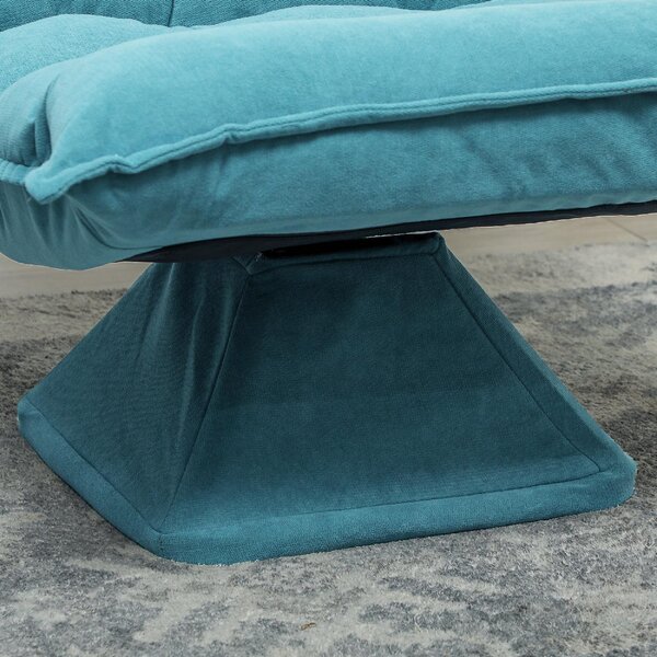 DecHome Poltrona Moderna in Tessuto Effetto Velluto Dimensioni 62x70x95 cm colore Blu