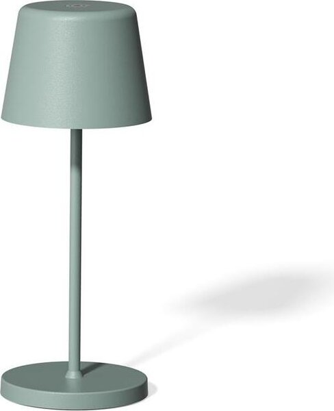 Lampada da tavolo a LED YUYU ALEX, menta opaca, altezza 20,8 cm, Ø 7,6 cm, alluminio fuso