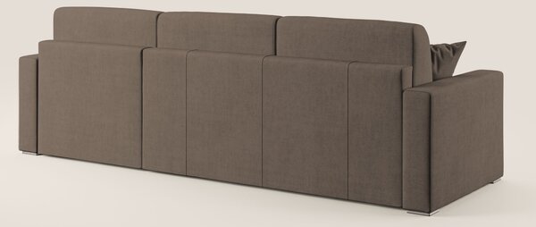 Best Divano letto angolare in tessuto impermeabile T02 marrone
