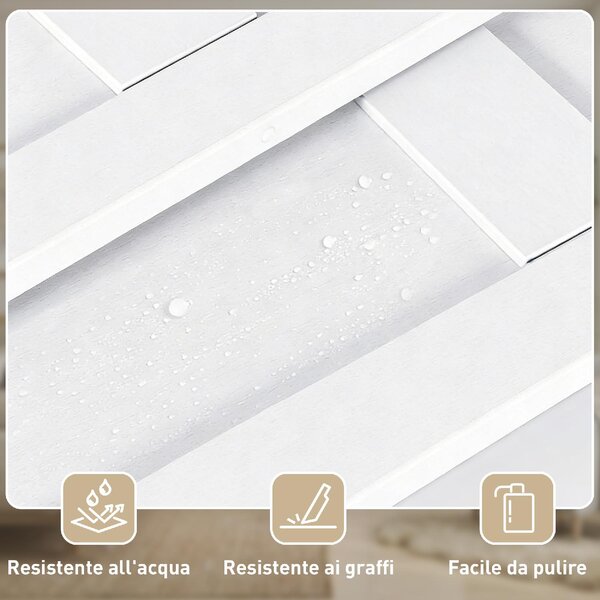 DecHome Porta Scorrevole 71x213 cm Kit Montaggio Maniglia Effetto Legno colore Bianco