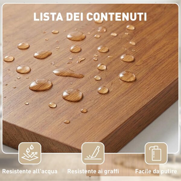 DecHome Porta Scorrevole 75x210 cm Kit Montaggio Binario Effetto Legno colore Marrone