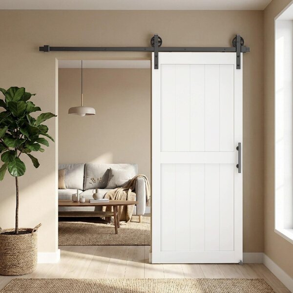 DecHome Porta Scorrevole 81.3x213.4 cm Kit Montaggio Binario Rulli colore Legno