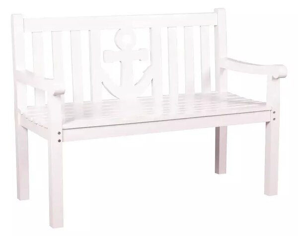 Panchina da giardino Anker mogano bianco