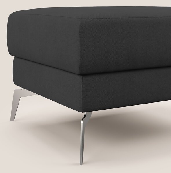 Star Pouf con piedini alti in tessuto impermeabile T02 nero