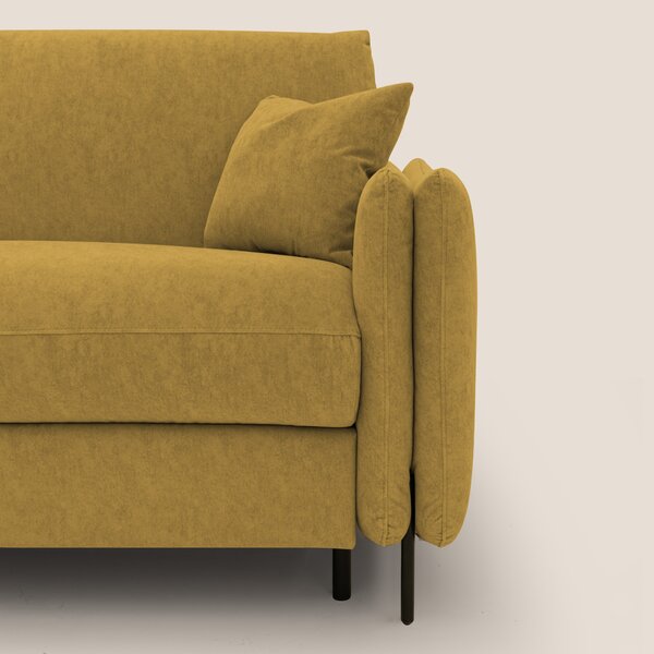 Gregory Divano letto con materasso h18 cm in microfibra effetto vellut