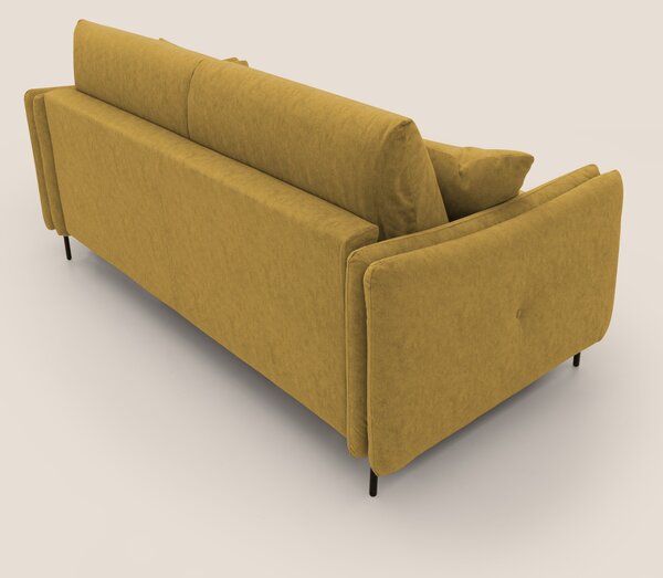Gregory Divano letto con materasso h18 cm in microfibra effetto vellut