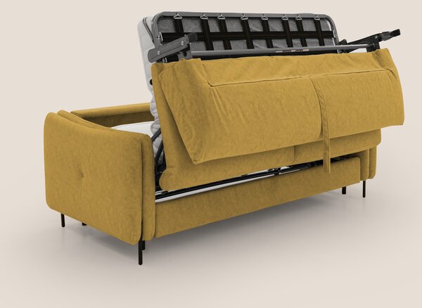 Gregory Divano letto con materasso h18 cm in microfibra effetto vellut