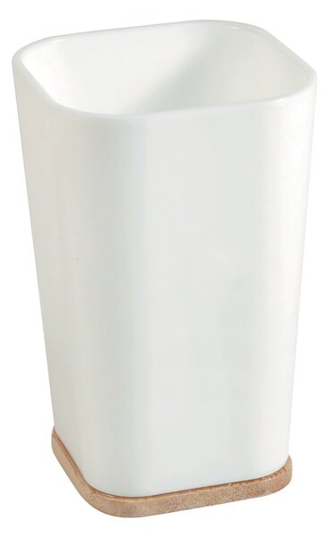Bicchiere porta spazzolini Scandi in plastica bianco