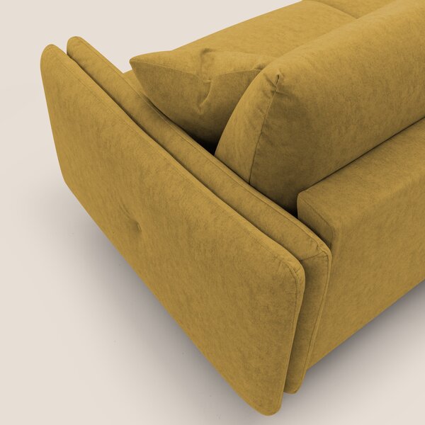 Gregory Divano letto con materasso h18 cm in microfibra effetto vellut