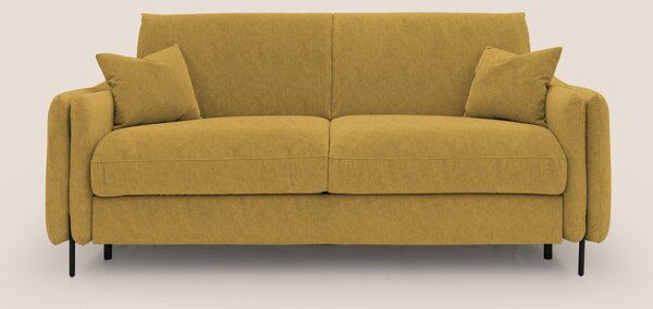 Gregory Divano letto con materasso h18 cm in microfibra effetto vellut