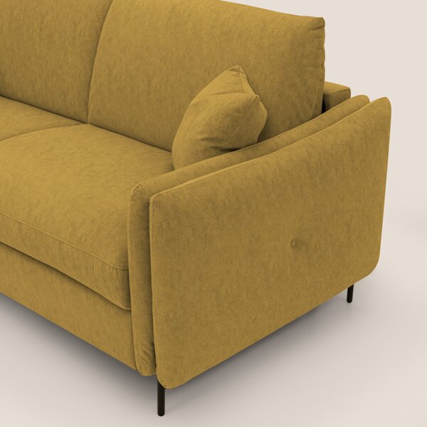 Gregory Divano letto con materasso h18 cm in microfibra effetto vellut