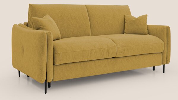 Gregory Divano letto con materasso h18 cm in microfibra effetto vellut