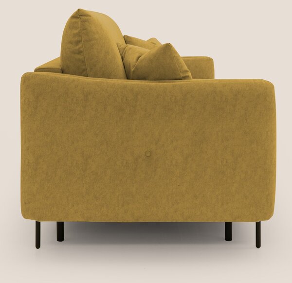 Gregory Divano letto con materasso h18 cm in microfibra effetto vellut