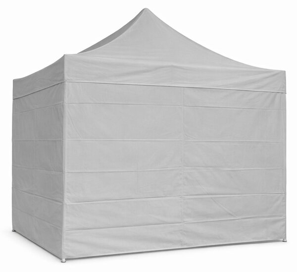 Gazebo pieghevole 3x3m ACCIAIO Standard con 4 pareti laterali chiuse - Grigio