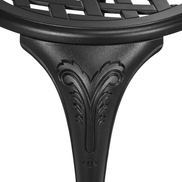 VivaGarden Salotto da Giardino con 2 Sedie e Tavolino in Alluminio colore Nero