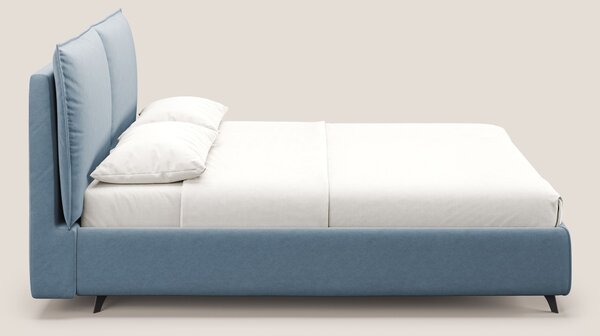 Nives letto imbottito contenitore sfoderabile in microfibra velluto im